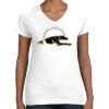 Women's Fine Jersey V-Neck Tee Thumbnail